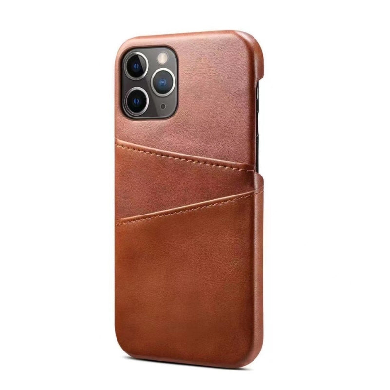 Pellaro iPhone Étui en Cuir Matte Profil Bas avec Poche Carte Minimaliste et Résistance aux Rayures