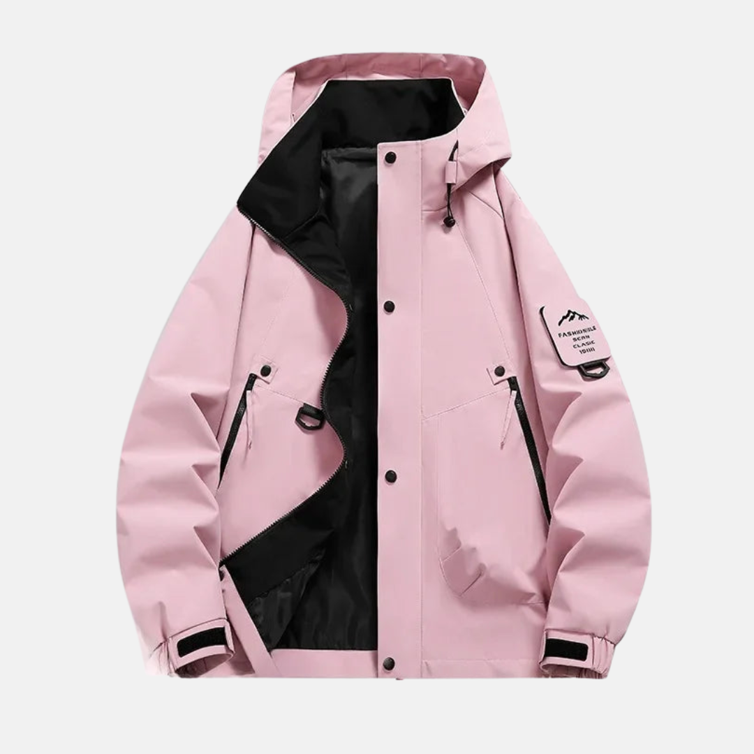 Veste Utilitaire Homme Imperméable Capuche Ajustable Poches Multiples Coupe Décontractée Pour Temps Frais