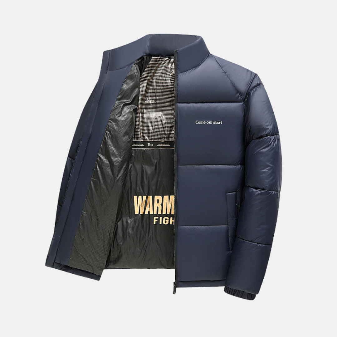 Manteau Matelassé Pour Homme Coupe Ample Résistant À L'Eau Col Montant Pour Automne Hiver