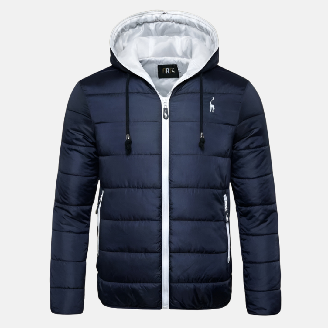 Doudoune Matelassée Homme À Capuche Coupe Regular Imperméable Poches Zippées Par Amawinc