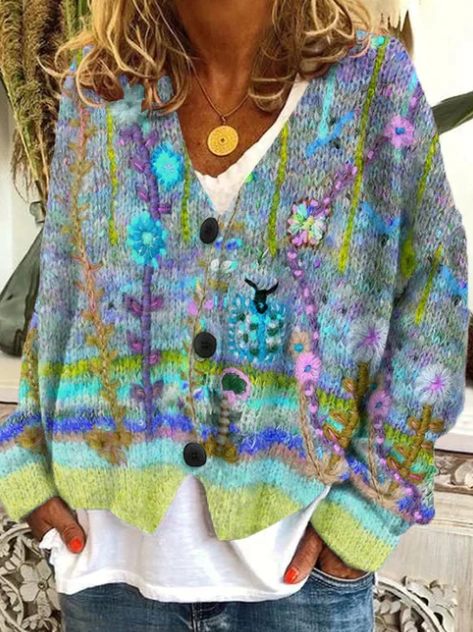 Damen Retro-Strickjacke von Quercina