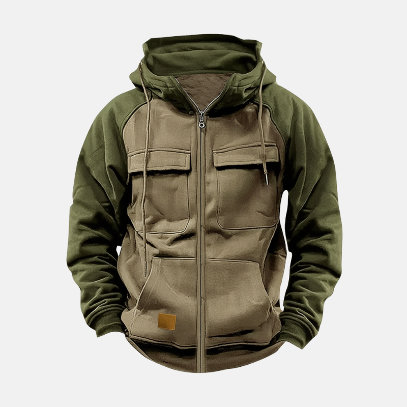 Pull À Capuche Homme En Tricot Mélangé Coupe Décontractée Longueur Hip Avec Cordons Athleisure Casual