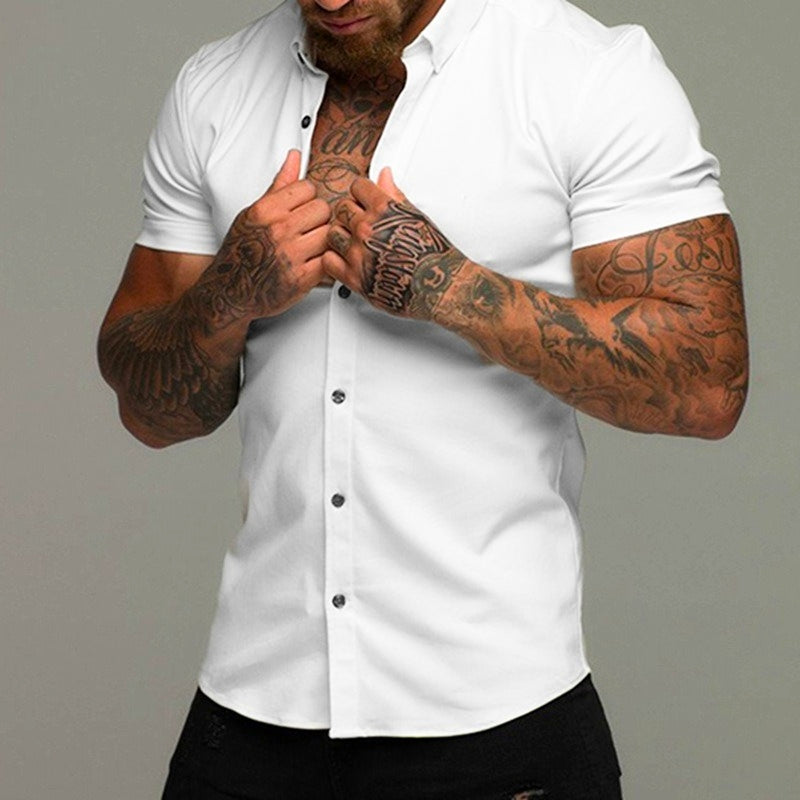 Chemise À Manches Courtes Colburn En Tissu Stretch Confortable Résistante Aux Plis Pour Homme Sportif