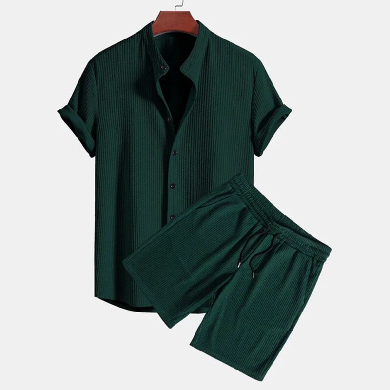 Ensemble Polo Deux Pièces Léger Et Tactile Avec Col Mandarin Confortable Et Respirant