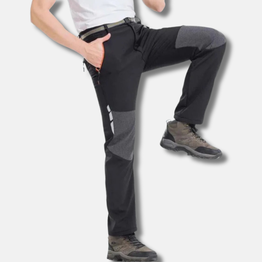 Pantalon Homme Plein Air Slim Fit Imperméable Genoux Renforcés Poches Zippées Par Amawinc