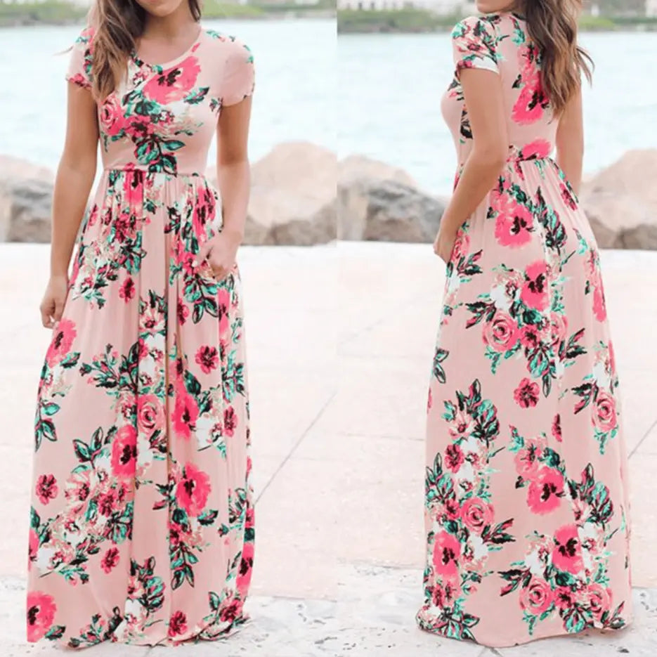 Robe Maxi Florale Ramonda Amawinc En Coton Polyester Pour Élégance Quotidienne Et Occasions Spéciales