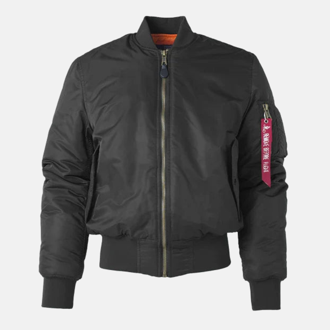 Veste Bomber Homme Coupe Décontractée Tissu Résistant Au Vent Poches Ourlet Côtelé Flair Nordique Amawinc