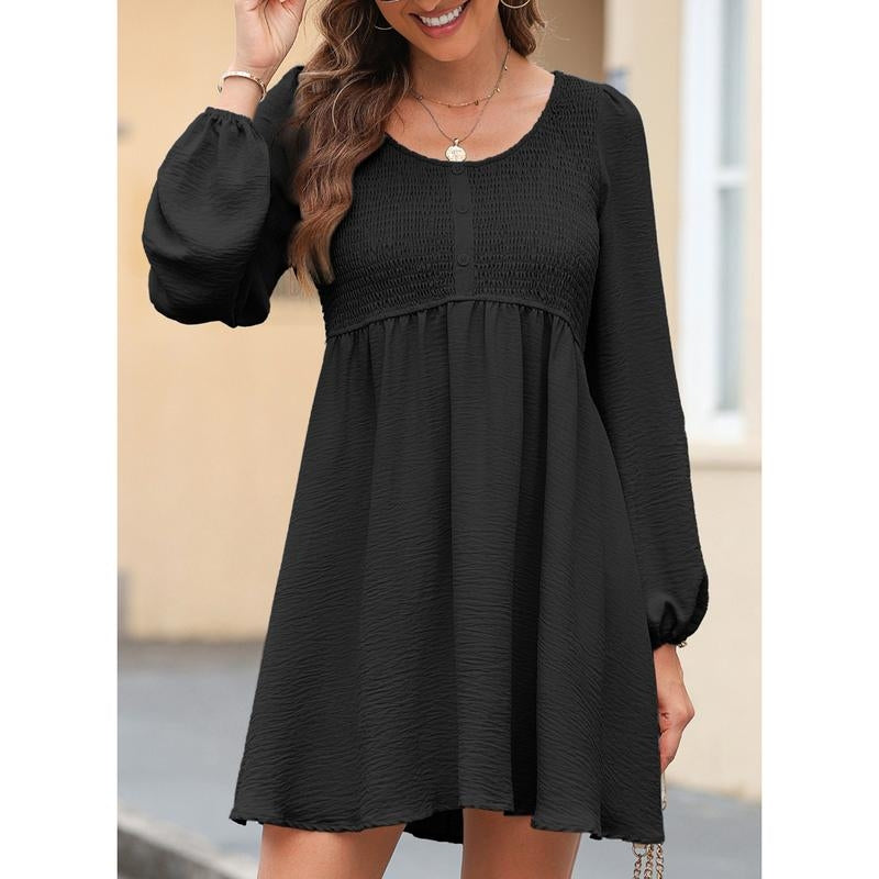 Robe Smockée Valore Par Amawinc Pour Tous Les Jours Avec Buste Smocké Taille Empire Coupe A Line Confort
