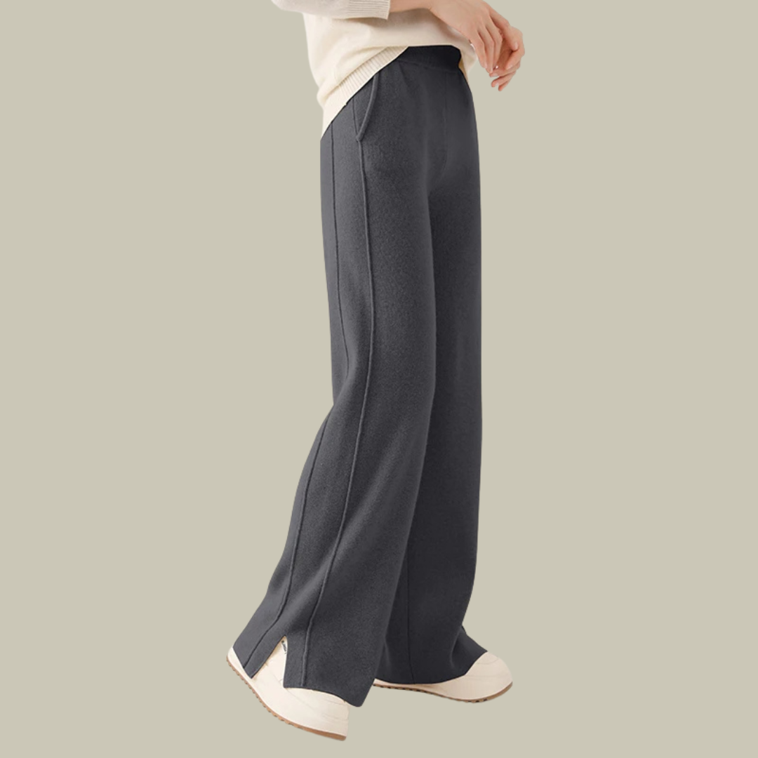 Jasmine Pantalon Femme Taille Haute En Laine Classique Élégant Amawinc Pour Tenue Professionnelle Et Quotidienne