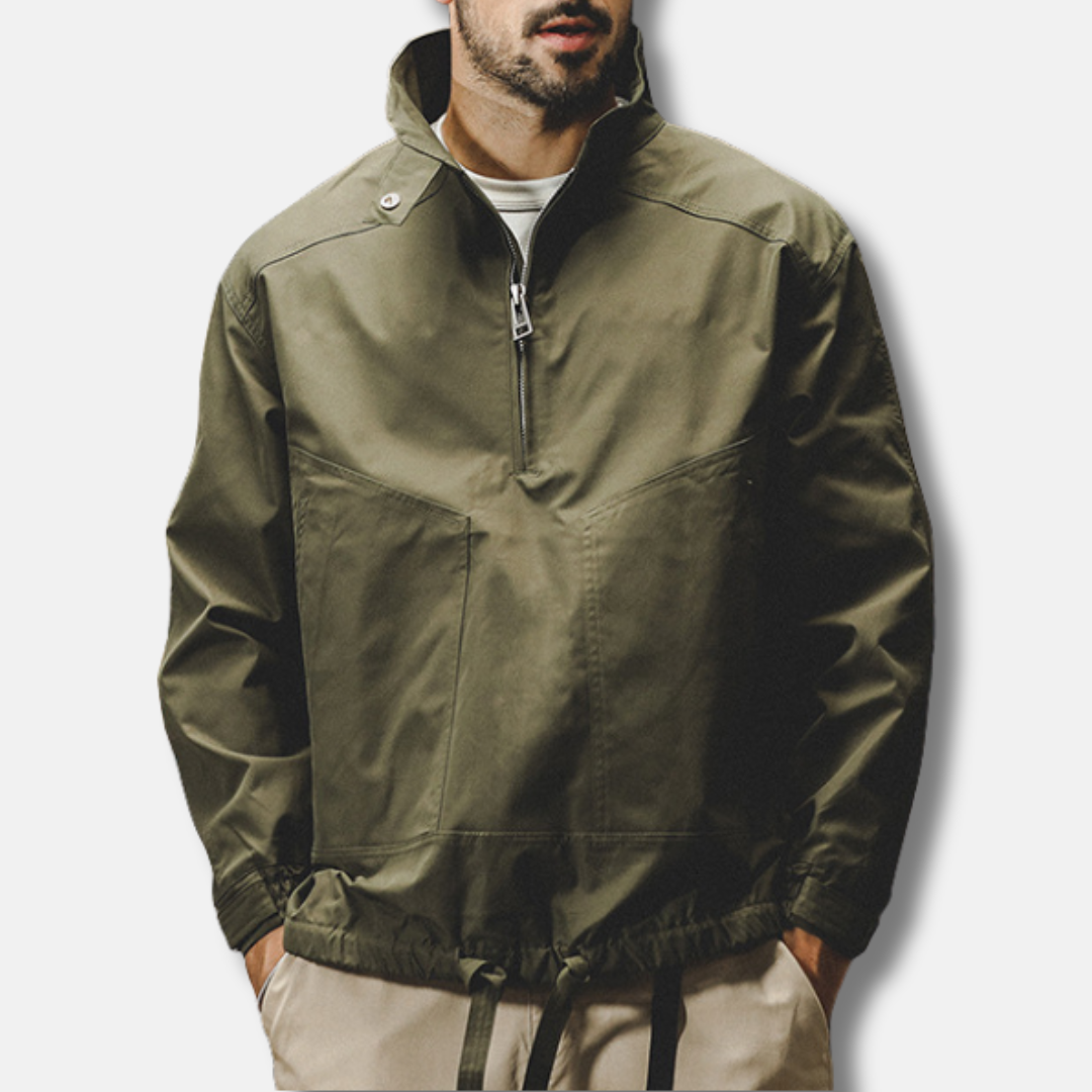 Veste Outdoor Homme Résistante Au Vent Et À L Eau Coupe Décontractée Avec Poignets Ajustables Pour Tous Les Temps
