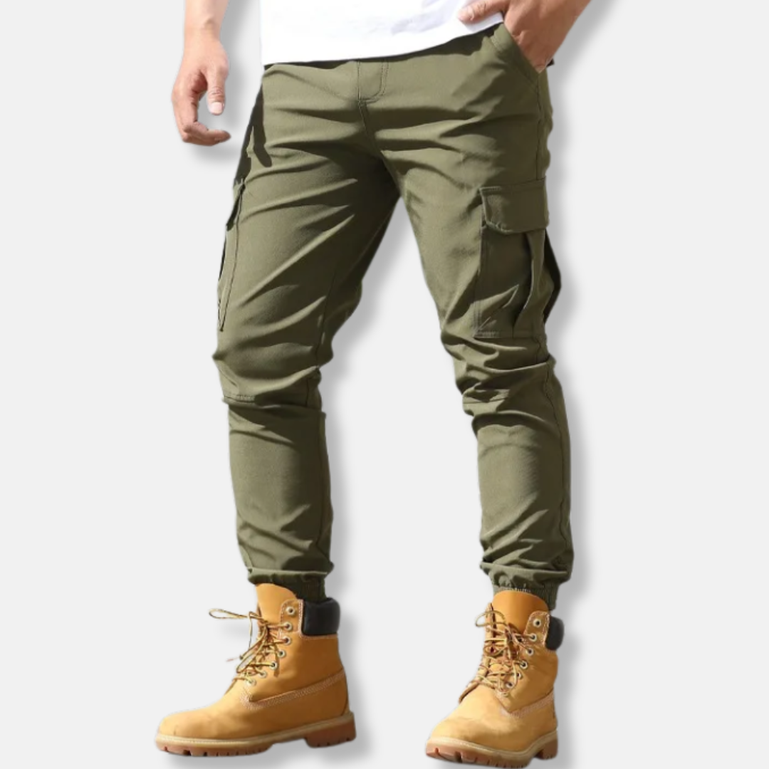 Pantalon Jogger Cargo Homme Amawinc Tissé Stretch Coupe Slim À Regular Ourlets Élastiqués À La Cheville