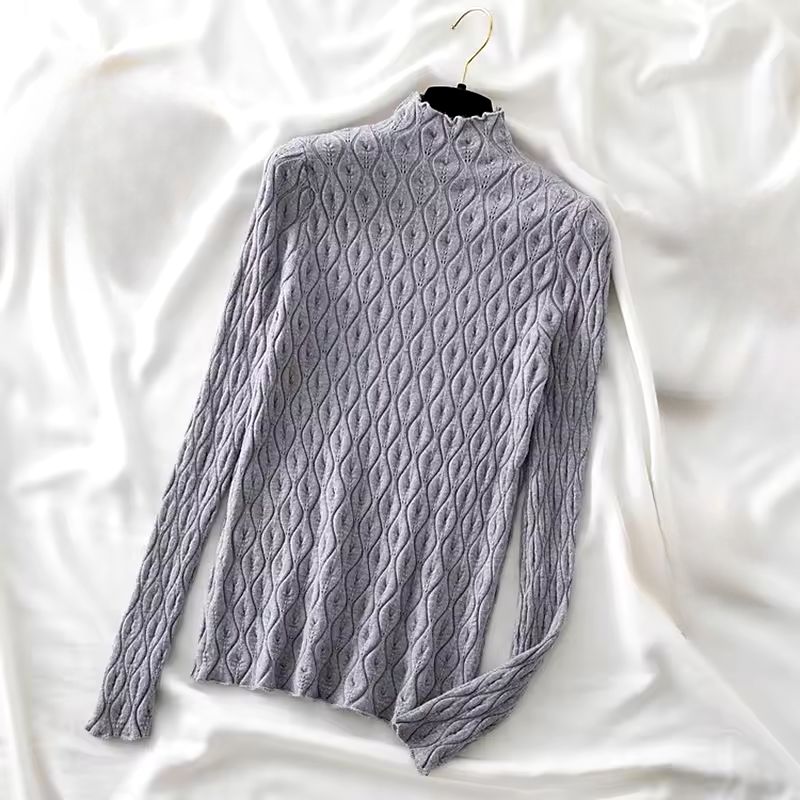 Col Roulé Moiré en Cachemire Doux et Léger pour Style Intemporel et Confortable Chaud