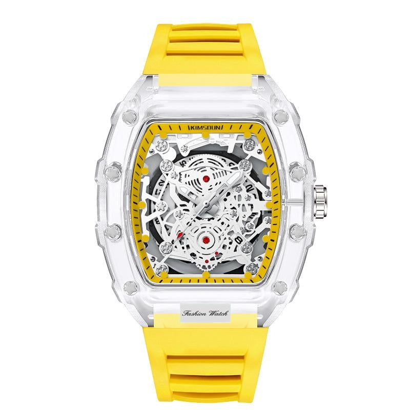 Montre Rylan Forge À Mouvement Visible Boîtier Transparent Étanche Résistance Aux Chocs Cœur Quartz Précision