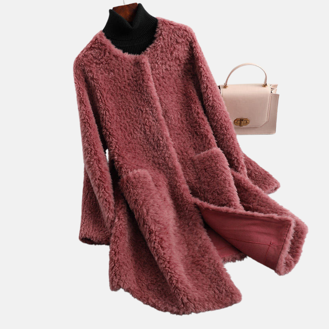 Manteau Femme En Fausse Fourrure À Mi Cuisses Ouvert Devant Pour Élégance Intemporelle