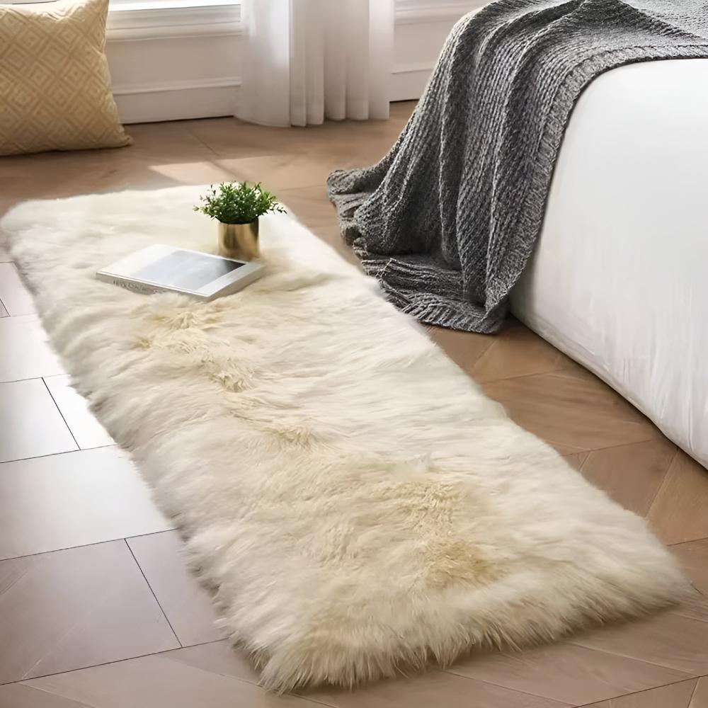 Housse De Canapé Moderne En Fourrure Synthétique Avec Texture Pelucheuse Pour Un Confort Luxueux