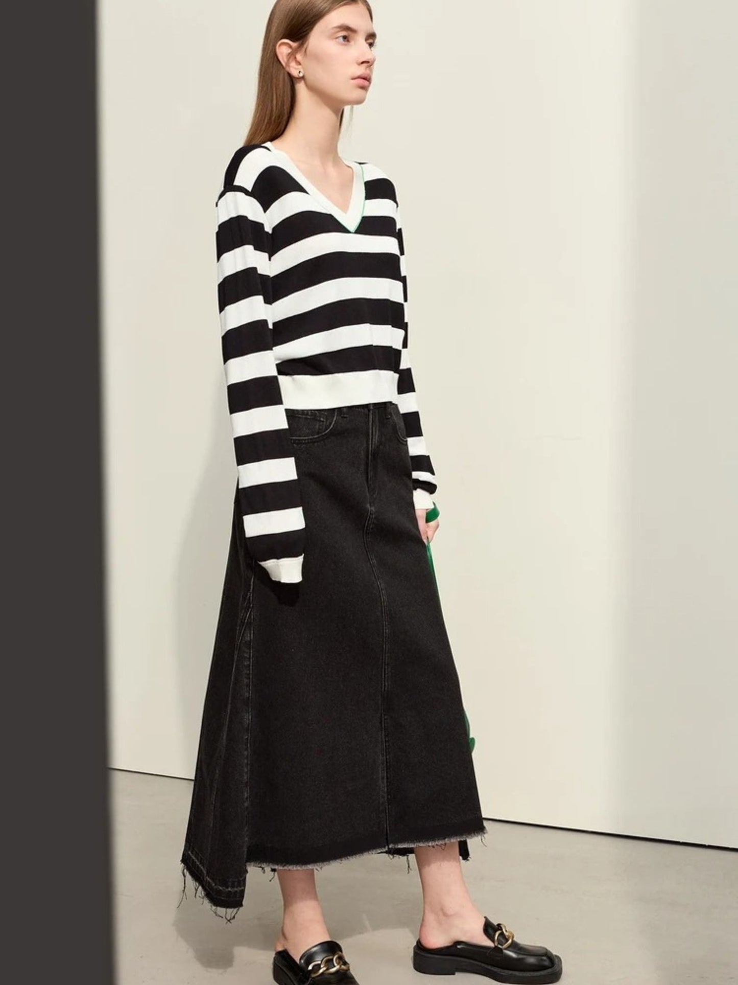 A-Linie Denim Midirock