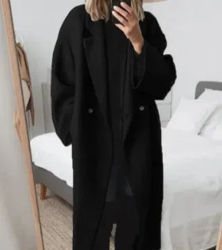 Manteau Violet Oversize Boutonné Élégant Pour Femme Amawinc Polyvalent Idéal Pour Tenues Décontractées Ou Semi Formelles