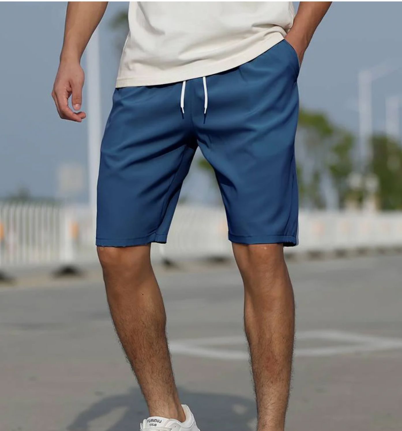 Short de Bain Homme Vert Menthe Séchage Rapide Taille Élastique Regular Fit Mi Cuisse Pour Plage et Piscine