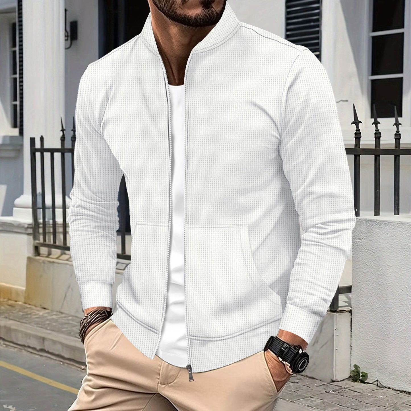 Baseballjacke für Herren von Cliff mit Reißverschluss