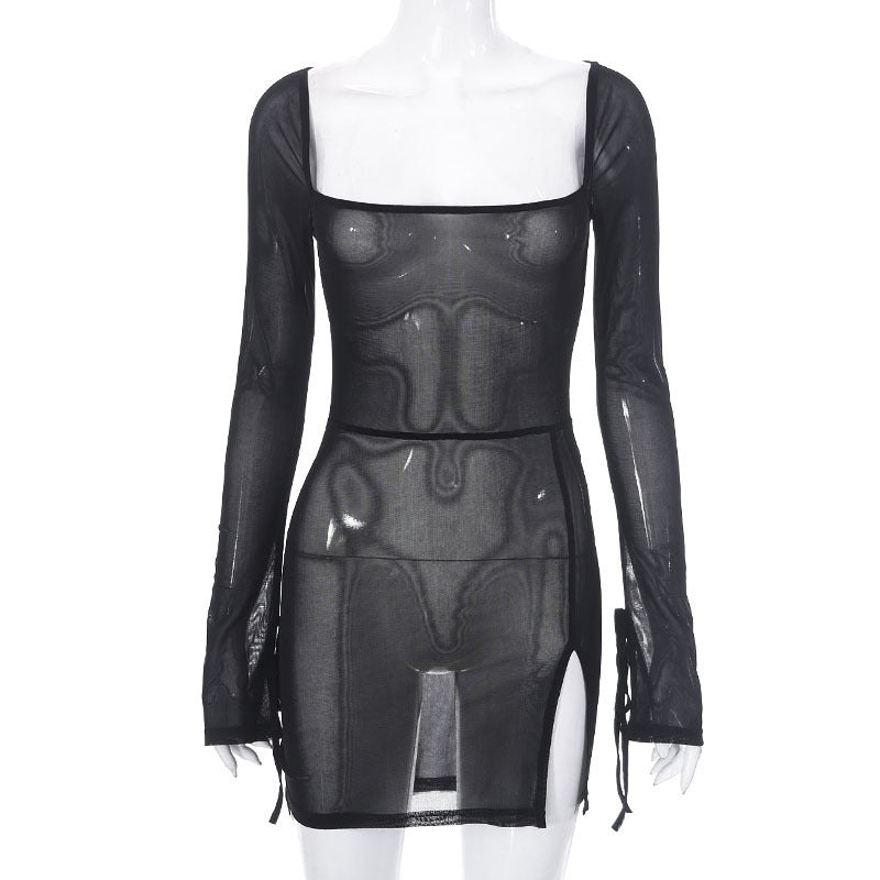 Elegantes Damenkleid Rebecca mit Schlitz