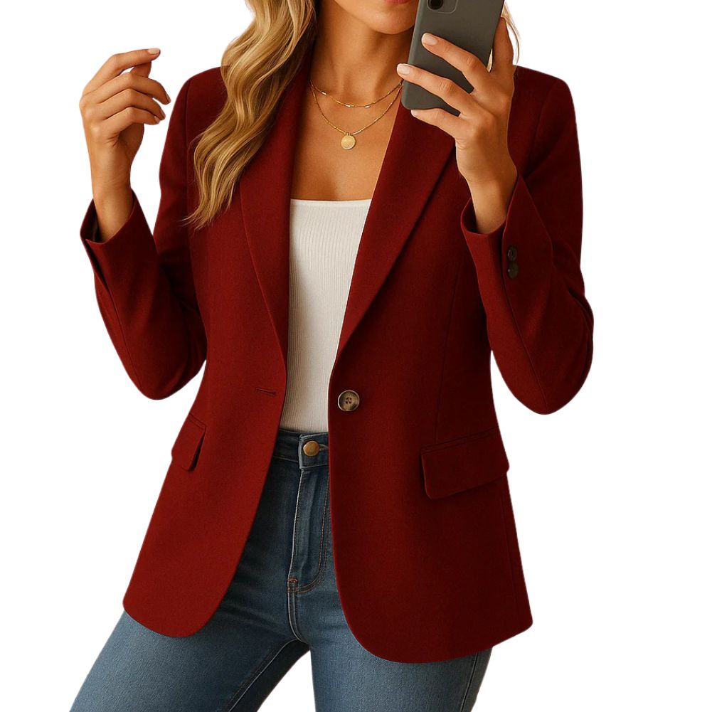 Veste Blazer Femme Cintrée Pour Travail et Quotidien Polyvalente Pour Réunions et Sorties Décontractées Amawinc