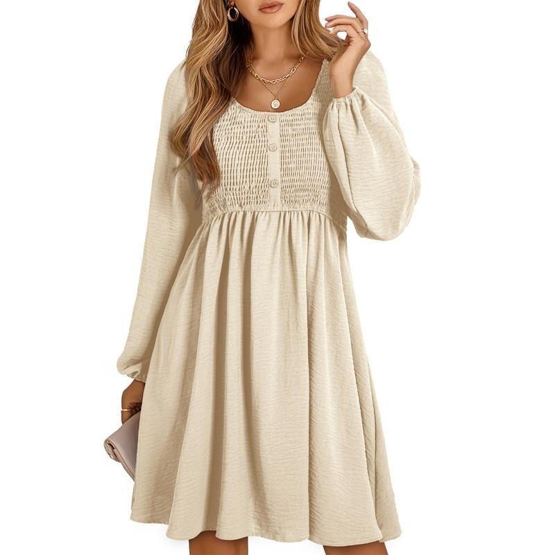 Robe Smockée Valore Par Amawinc Pour Tous Les Jours Avec Buste Smocké Taille Empire Coupe A Line Confort