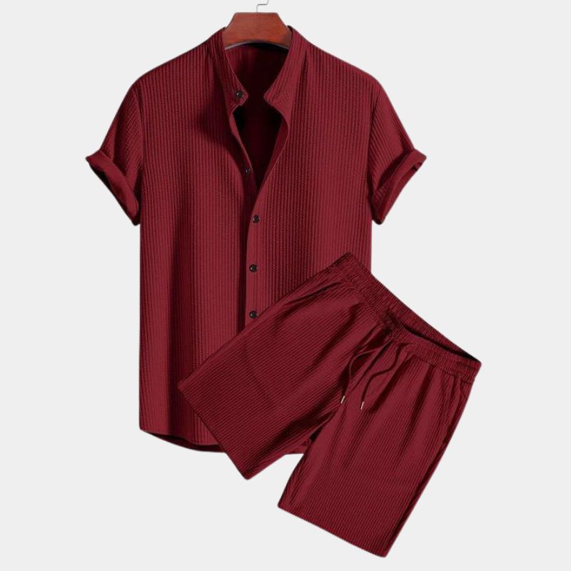 Ensemble Polo Deux Pièces Léger Et Tactile Avec Col Mandarin Confortable Et Respirant