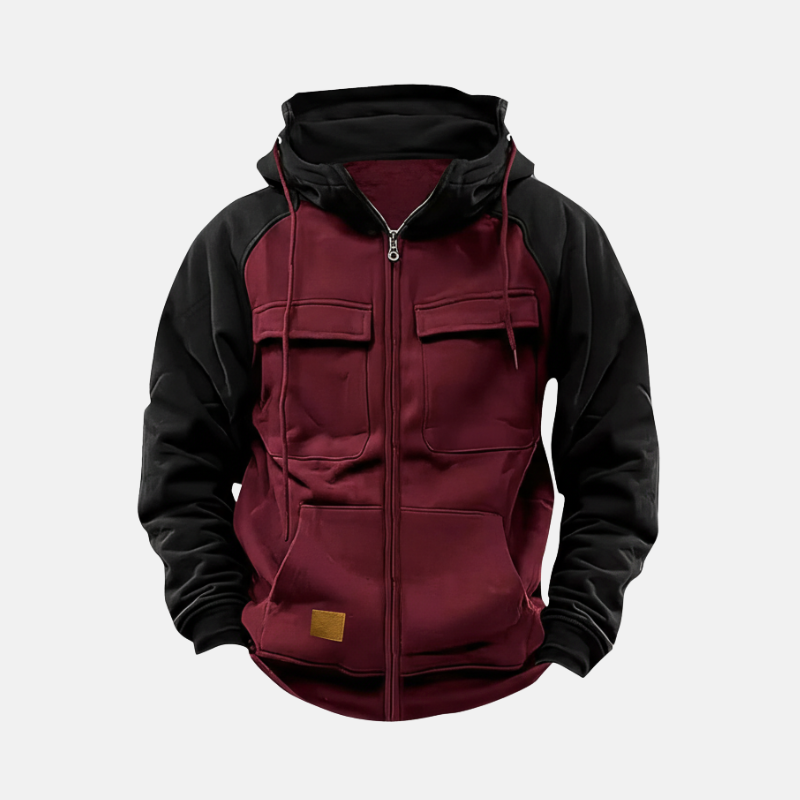 Pull À Capuche Homme En Tricot Mélangé Coupe Décontractée Longueur Hip Avec Cordons Athleisure Casual