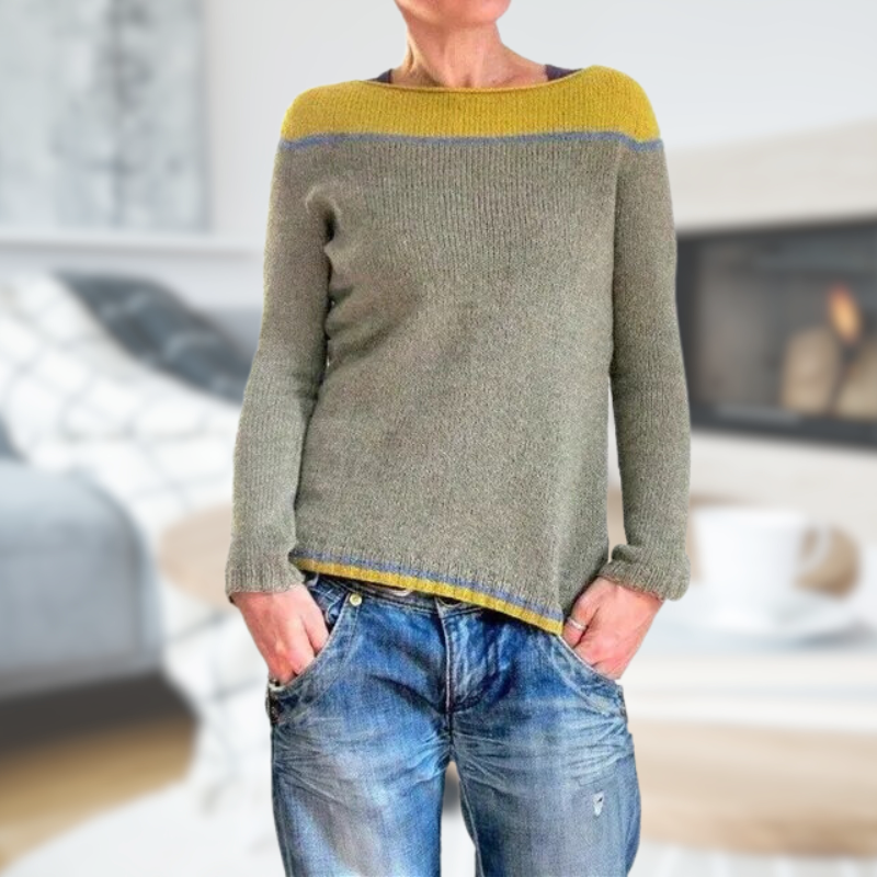 Damen-Pullover mit Rundhalsausschnitt