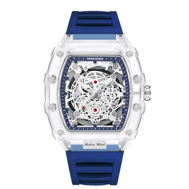 Montre Rylan Forge À Mouvement Visible Boîtier Transparent Étanche Résistance Aux Chocs Cœur Quartz Précision