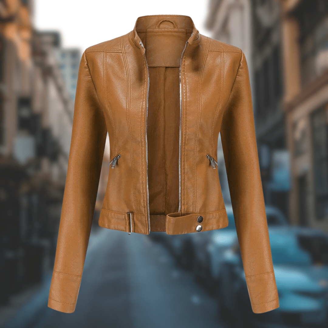 Yrelia: Eine modische Lederjacke
