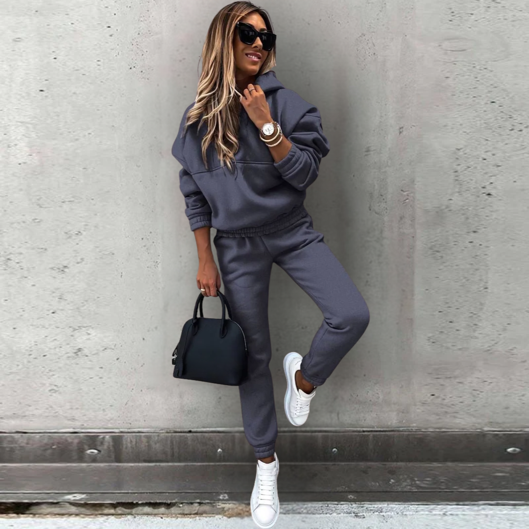 Ensemble Hoodie à Capuche et Joggers Femme Stretch Confortable Natalie Disponible