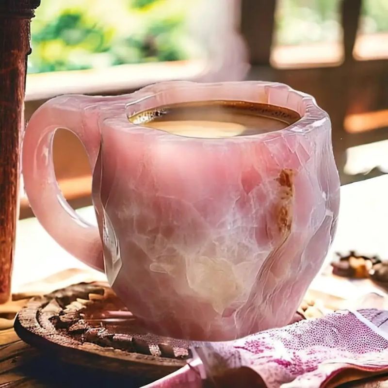 Mug Prismora En Résine Inspiré Par Textures Cristallines 300 Ml Design Unique Et Tactile