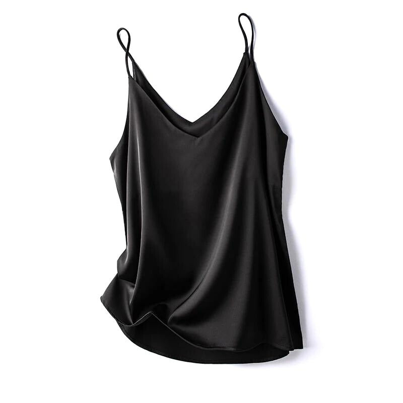 Notte Camisole En Soie Douce Pour Soirées Et Décontractée Élégante À Porter Avec Jeans Ou Jupes