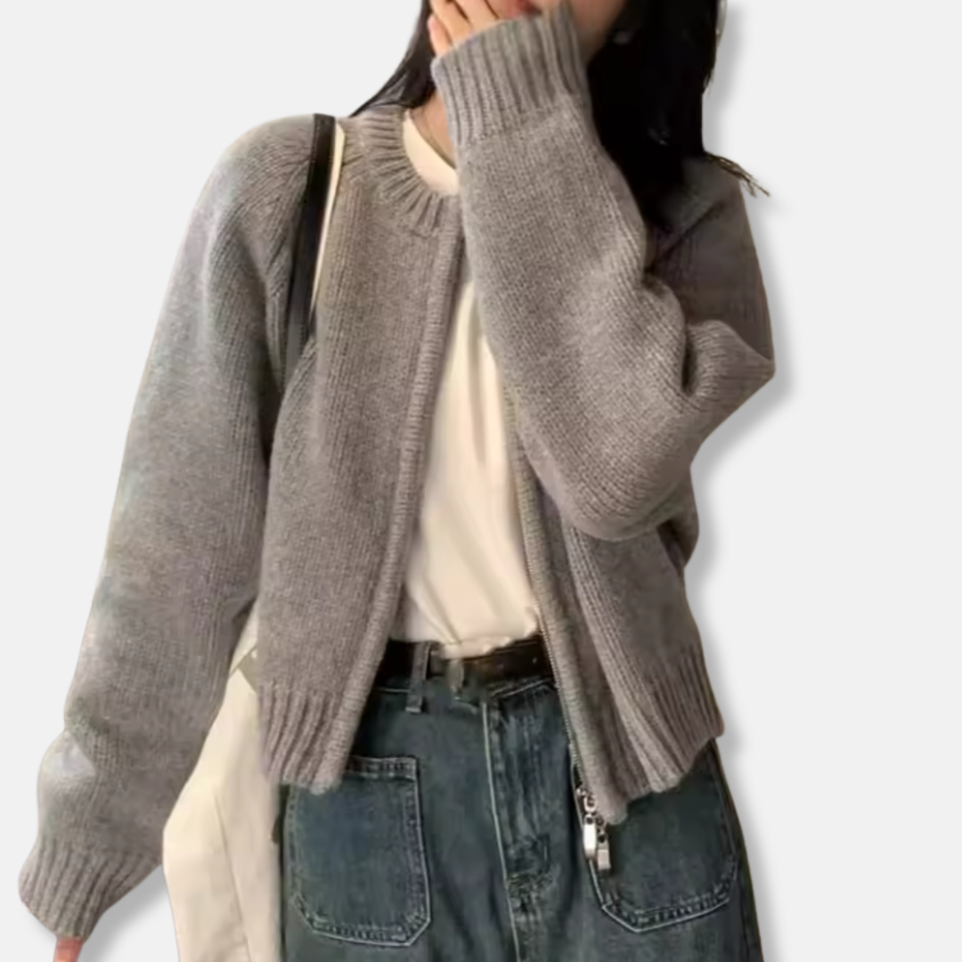 Cardigan Femme En Maille Laine Devant Ouvert Coupe Décontractée Manches Longues Confortables