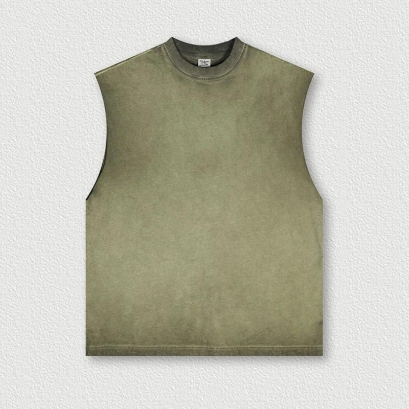Talwyn Débardeur Sans Manches En Coton 250 Gsm Avec Effet Acid Wash Rétro Coupe Décontractée Pour Sport Et Casual