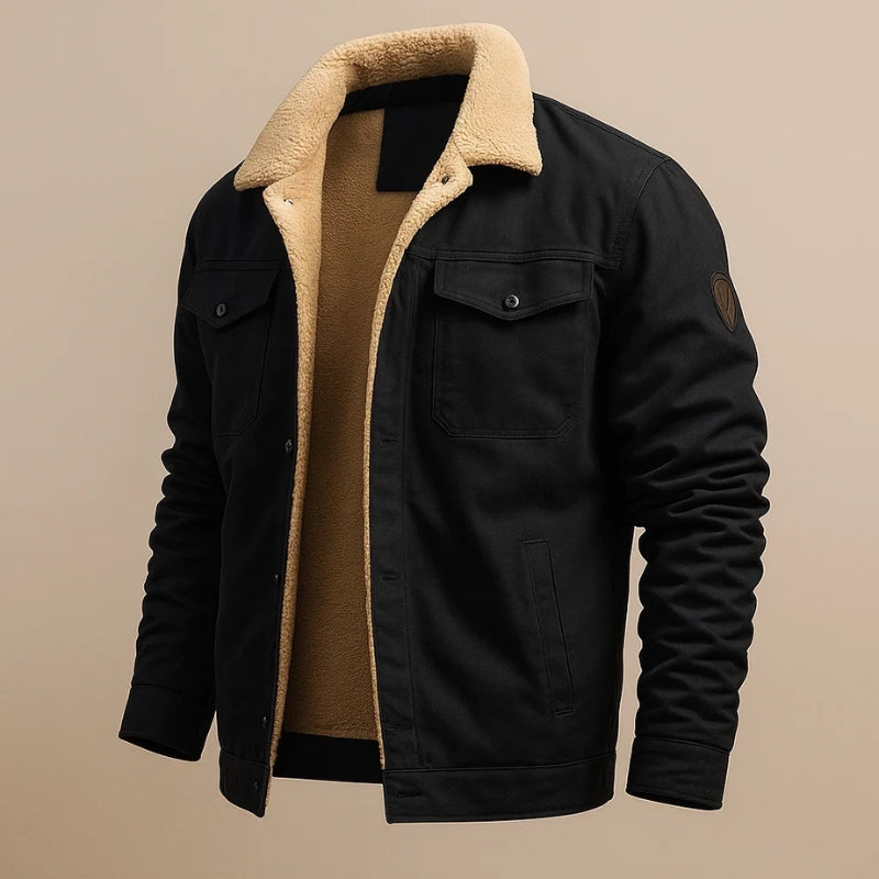 Veste Iron Ridge Coupe Vent En Coton Avec Doublure Sherpa Chaude Et Poches Multiples Pour Ville Et Aventure