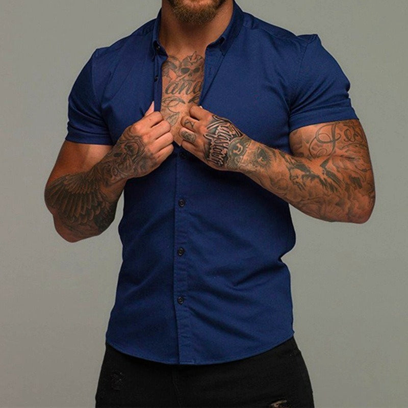 Chemise À Manches Courtes Colburn En Tissu Stretch Confortable Résistante Aux Plis Pour Homme Sportif