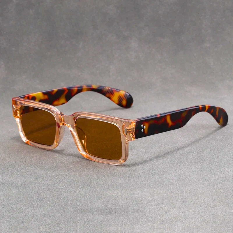 Lunettes de Soleil Rétro Alar Rectangulaires Protection Solaire Totale Lentilles Résistantes aux Rayures et aux Chocs