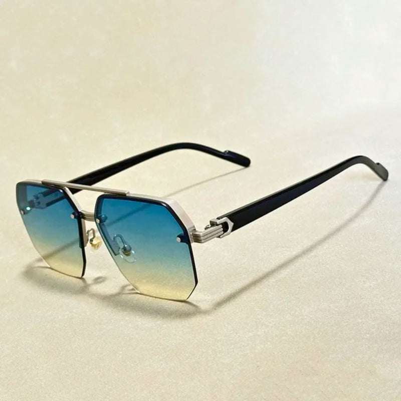 Lunettes de Soleil Varyn Verres Dégradés Monture Géométrique Anti Reflet Protection UV400