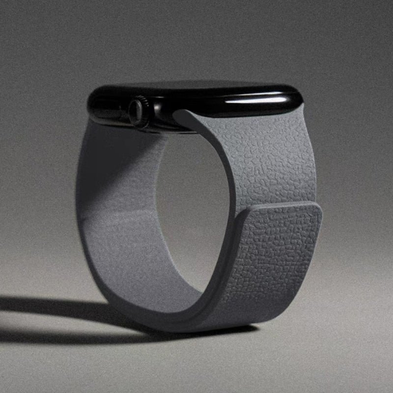 Bracelet Apple Watch Lunelink En Silicone Grainé Effet Cuir Avec Fermeture Magnétique Intégrée Conçu En France