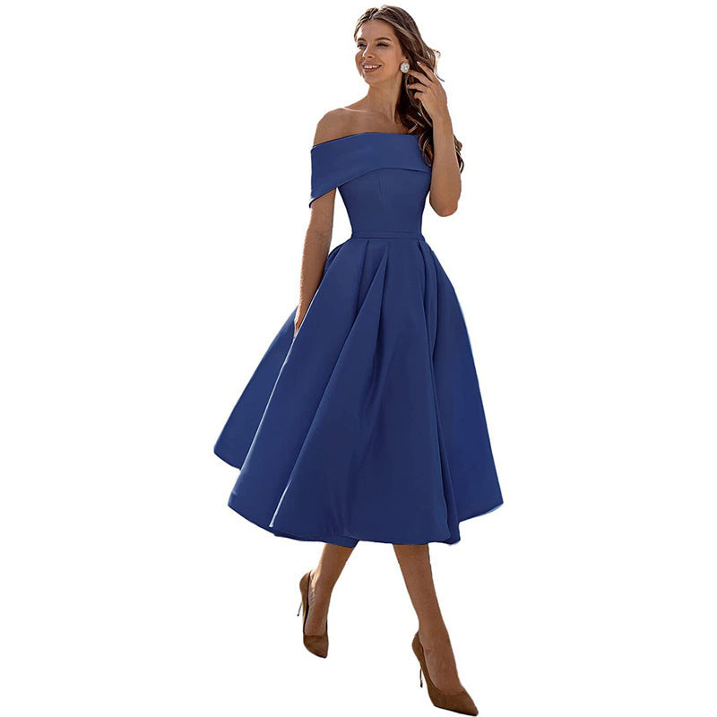 Satin-Partykleid von Fudus: modisch, lässig, trägerlos