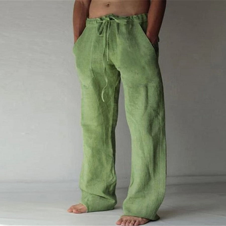 Leinenhose Anton: Einfarbige Herren Freizeithose