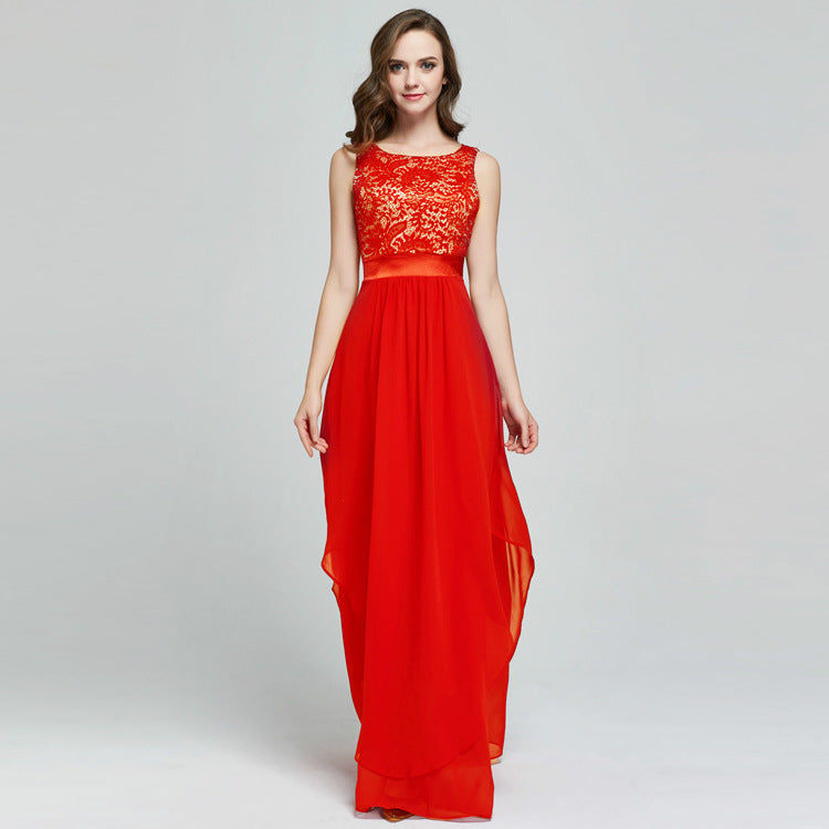 Chiffonkleid mit Spitze von Fudus