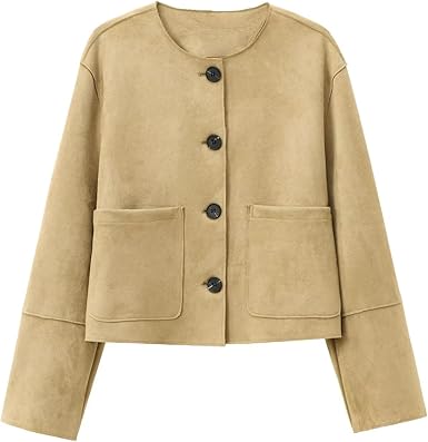 Veste Blazer Femme En Laine Boutonnée Élégante et Chaude Pour Tenue Formelle ou Décontractée en Hiver