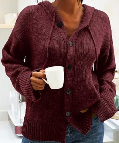 Edafel Langer Mantel mit Kapuze