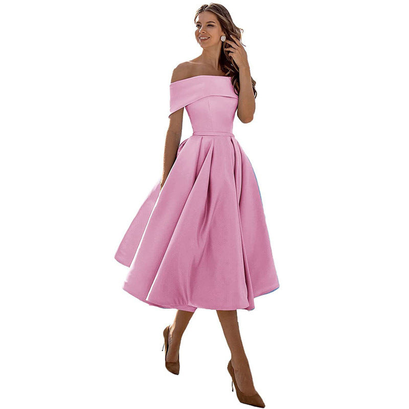 Satin-Partykleid von Fudus: modisch, lässig, trägerlos
