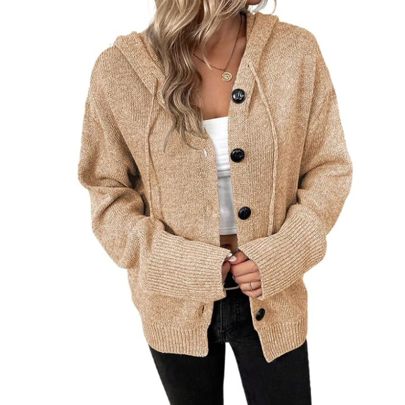 Dana Cardigan À Capuche D'Hiver Pour Femmes Confort Douillet Et Style Décontracté Chaud