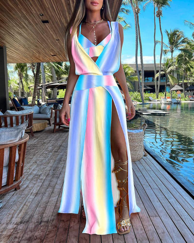 Fudus | Zweiteiliger Rückenausschnitt-Kleid