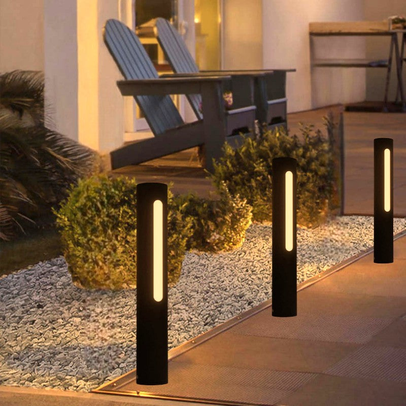 Moderne LED-Außenleuchte aus Metall und Acryl